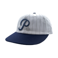 PG BASE HAT - WHITE PINSTIPE / NAVY