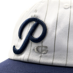 PG CAP - WHITE PINSTIPE / NAVY