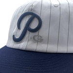 PG BASE HAT - WHITE PINSTIPE / NAVY