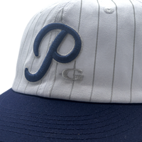 PG BASE HAT - WHITE PINSTIPE / NAVY