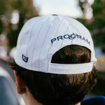 PG BASE HAT - WHITE PINSTIPE / NAVY