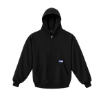 PLYR FULL ZIP HOODIE - BLACK