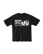 Back view of the Pro Gram PG LOGO TEE - BLACK in black