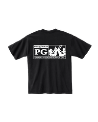 Back view of the Pro Gram PG LOGO TEE - BLACK in black
