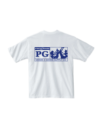 Back view of the Pro Gram PG LOGO TEE - WHITE in white