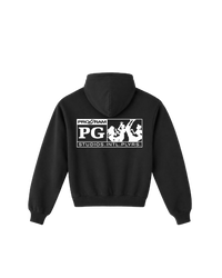 Back view of the Pro Gram PLYR HOODIE - BLACK in black