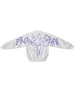 Back view of the Pro Gram SINCAT CREWNECK - SILVER MARLE in silver marle